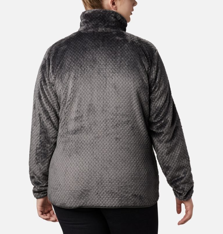 Women's Columbia Fireside II Plush Full Zip Fleece Jackets Black | Plus Size CA-C6C51